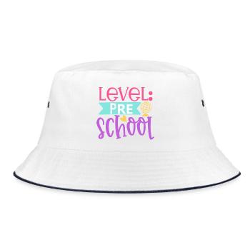 Level: Vorschule - Bucket Hat - Weiß/Navy - Vorne