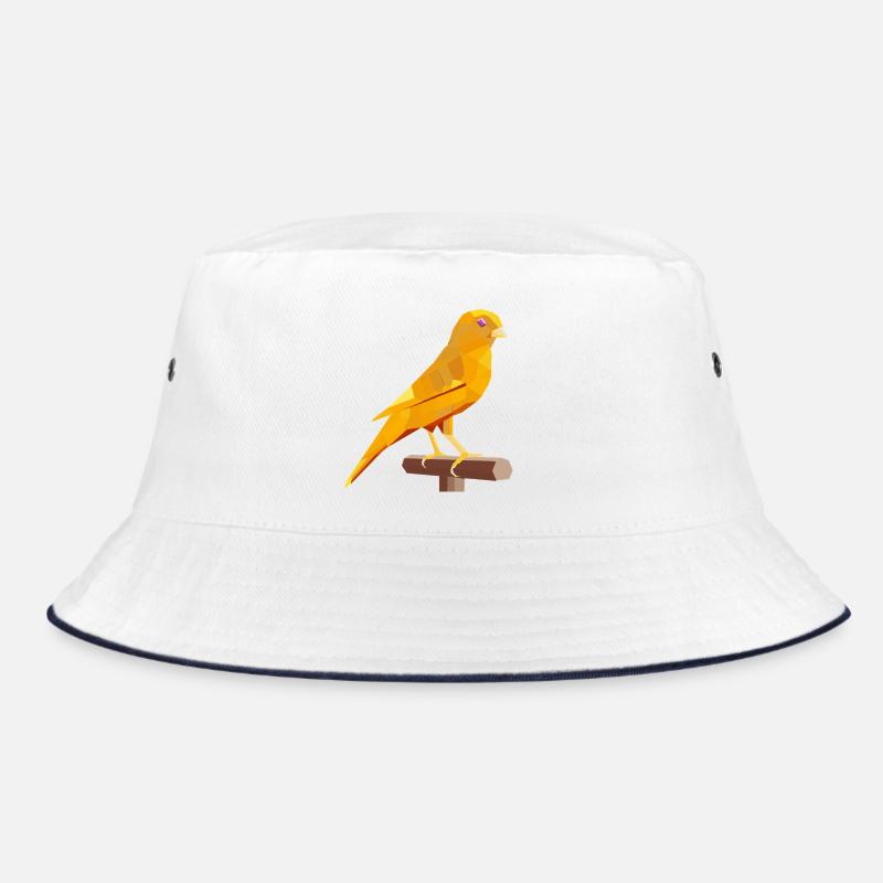 Golden Geometric Canary – Inspired by Jasper Bucket Hat