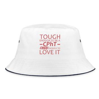 CPhT Crazy Pharmacy - Bucket Hat - white/navy - Front