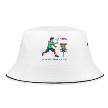 Lecteur de disc golf - Bob - blanc/marine - Devant
