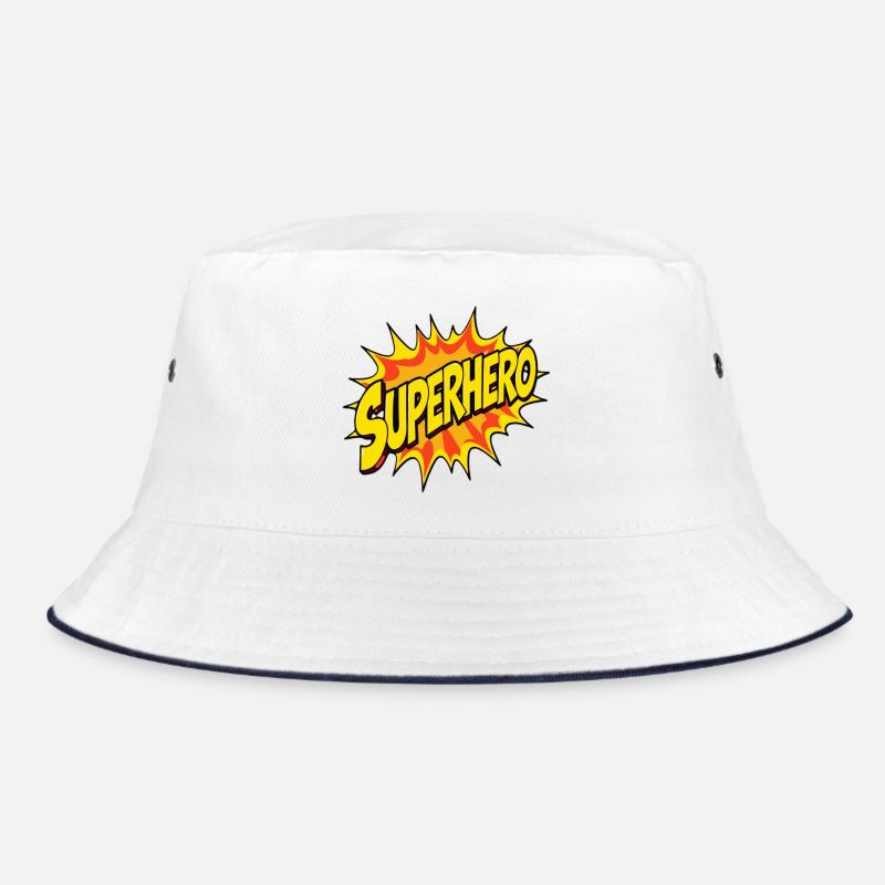 Comic Book Style Superhero Design Bucket Hat