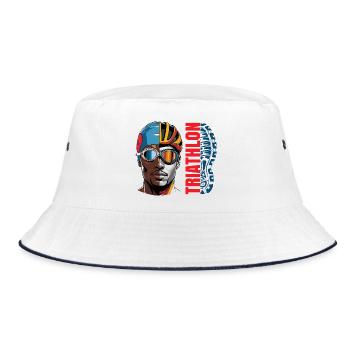 Triathlon - Bucket Hat - Weiß/Navy - Vorne