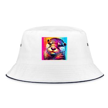 Otter - Bucket Hat - Weiß/Navy - Vorne