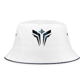 Futuristic CyberCity Skyline Design - Bucket Hat - white/navy - Front