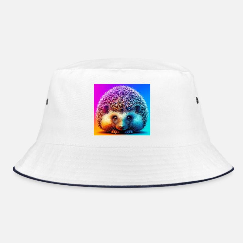 Igel - Bucket Hat - Weiß/Navy