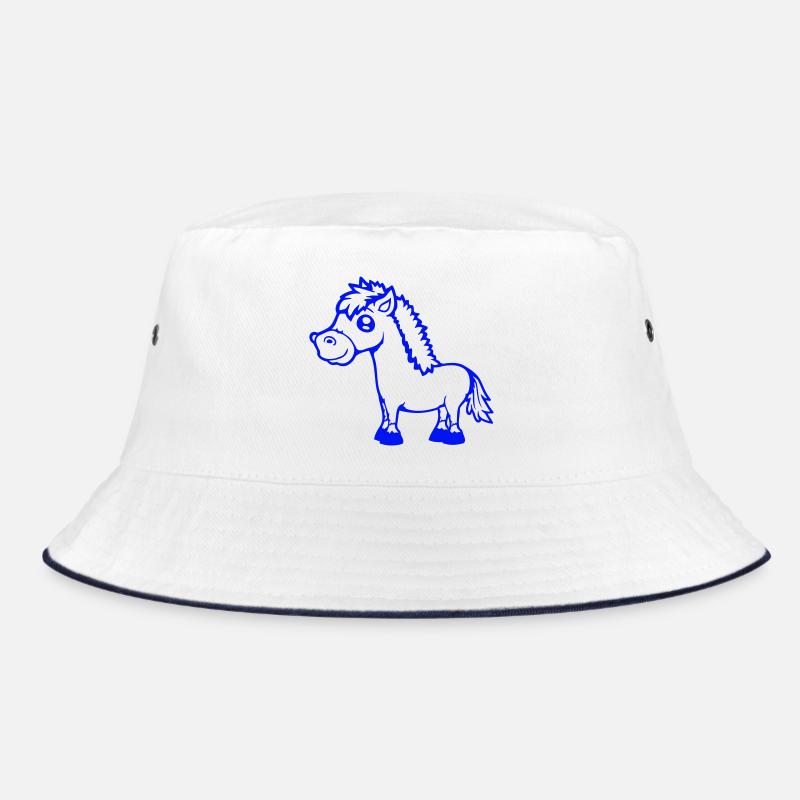 Pferd Süß Pony Fohlen Pferdemädchen Niedlich Comic Bucket Hat