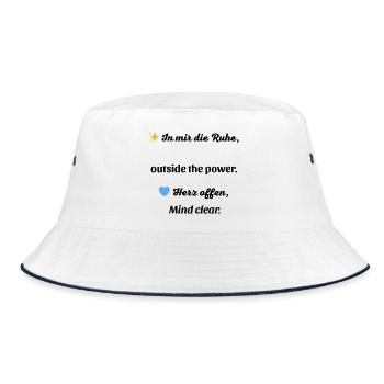Outside the power - Bucket Hat - white/navy - Front