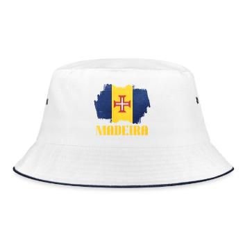 Conception du drapeau de Madère sur le style vintage - Bob - blanc/marine - Devant