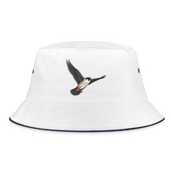 Faucon arboricole oiseau de proie - Bob - blanc/marine - Devant