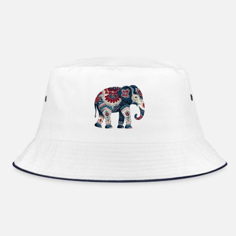Indigoblauer Elefant Bucket Hat