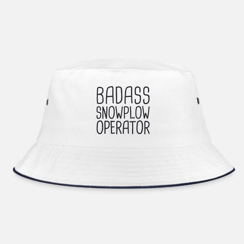Snowplow Operator Badass Schneepflugfahrer Bucket Hat