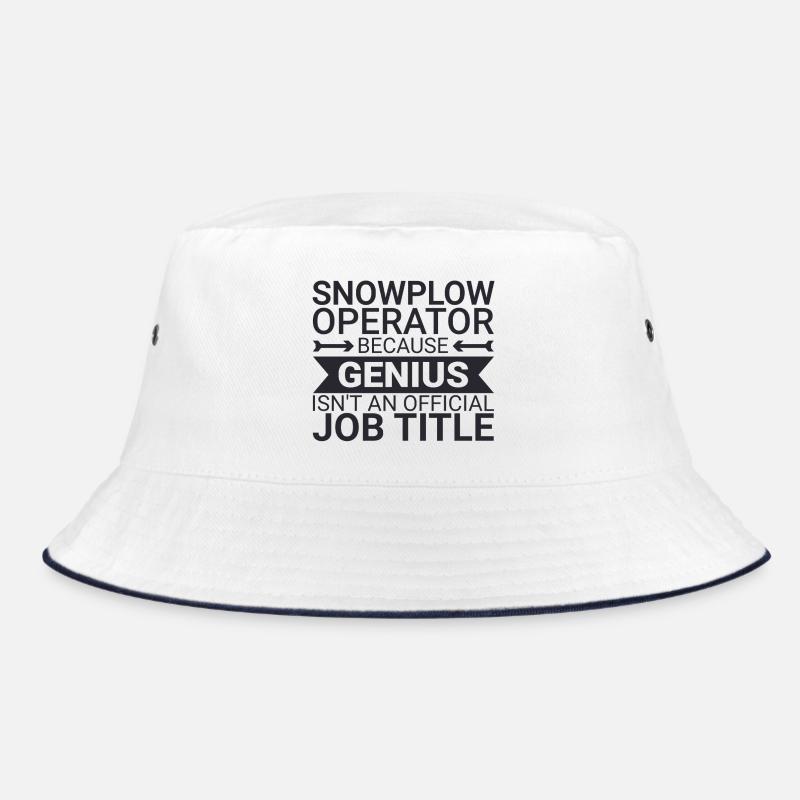 Snowplow Operator Genius Snow Plow Driver Bucket Hat