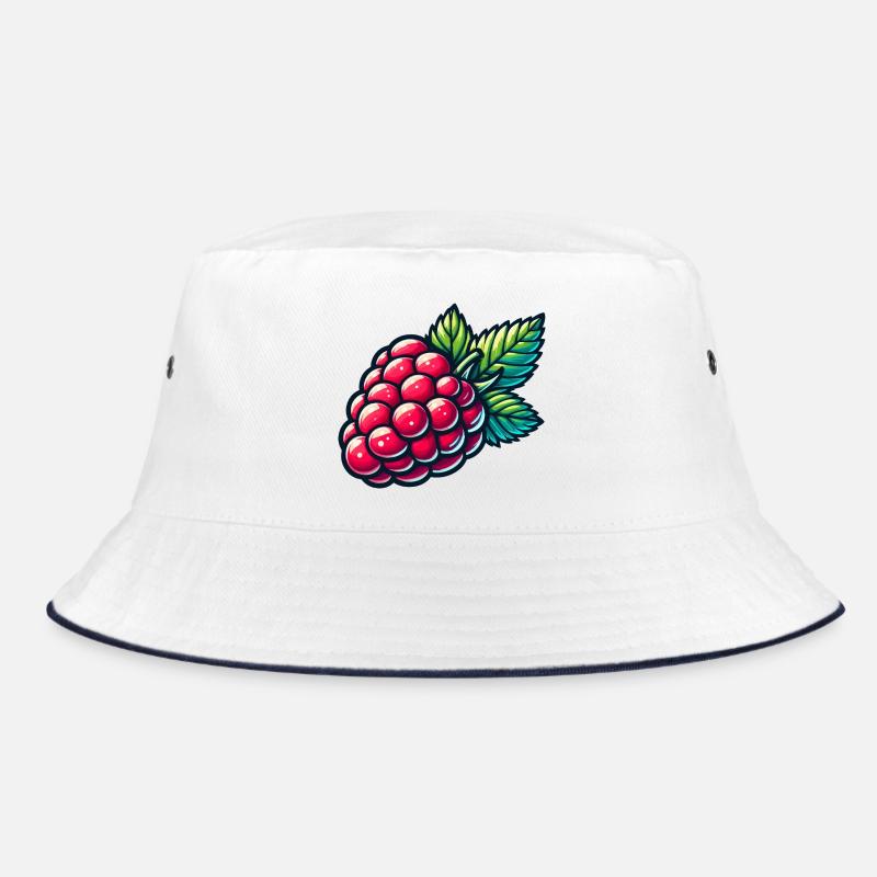 Himbeere anschaulich illustriert Bucket Hat