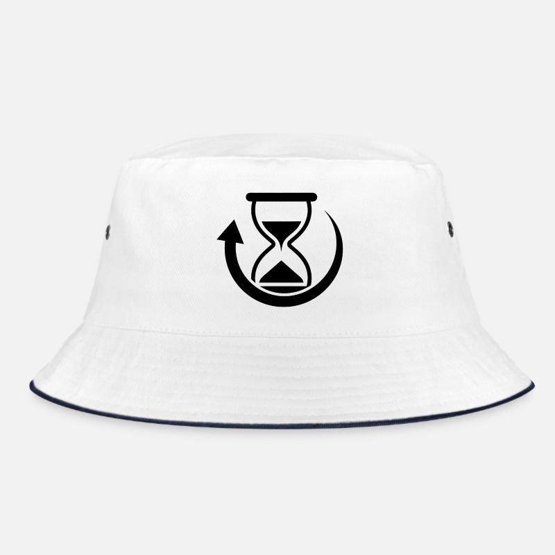 Time rotation graphics - Bucket Hat - white/navy