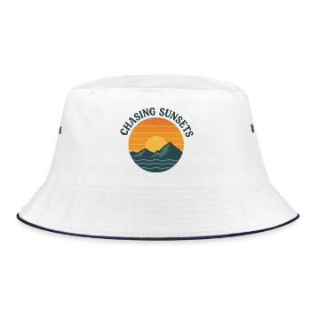 Chasing Sunsets - Bucket Hat - white/navy - Front