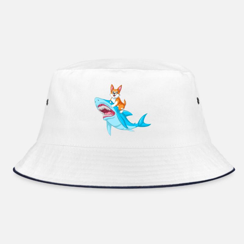 Chemise drôle d’animal drôle de requin chevauché de corgi Bob