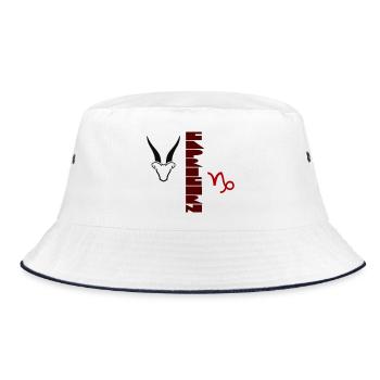  Capricorn design by Cean - Bucket Hat - white/navy - Front