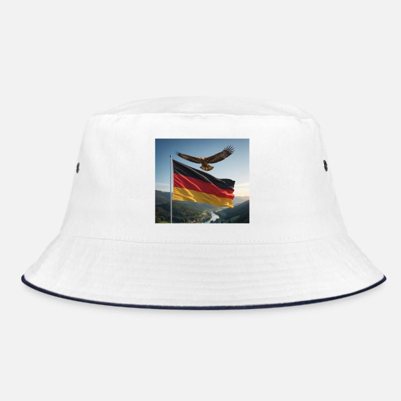 Eagle above the German flag Bucket Hat