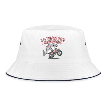 Equipe Morues Moto - Bob - blanc/marine - Devant
