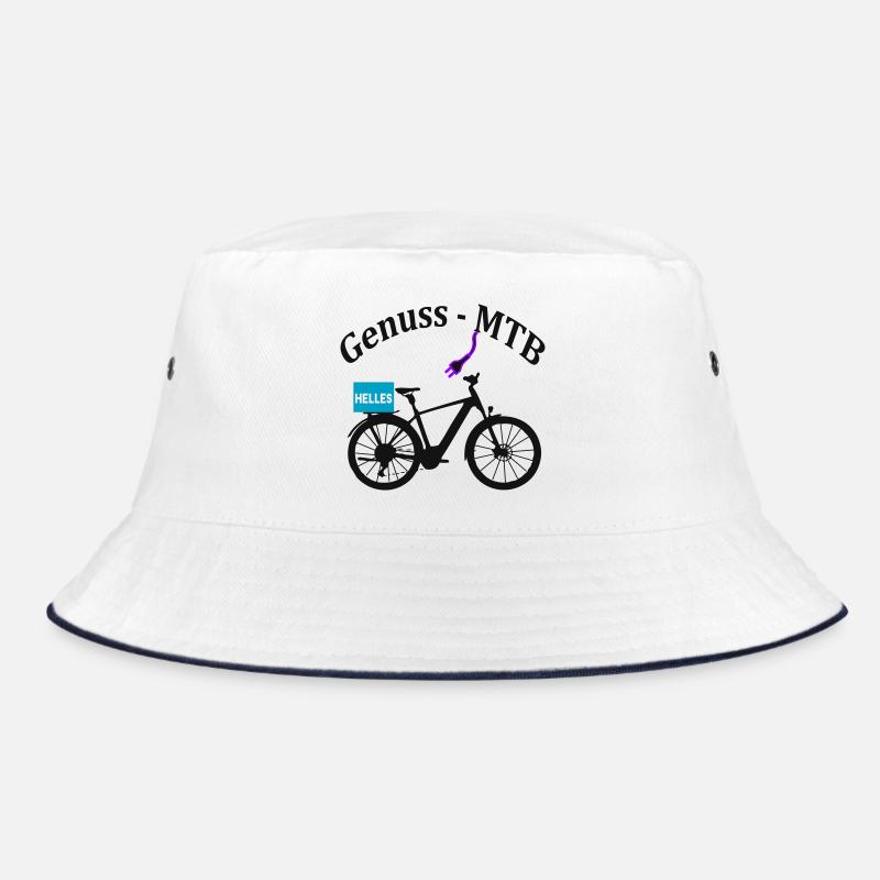 E-MTB_Herren - Bucket Hat - white/navy
