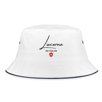 Design élégant Lucerne, Lucerne souvenir - Bob - blanc/marine - Devant