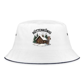 Hut King - Bucket Hat - white/navy - Front