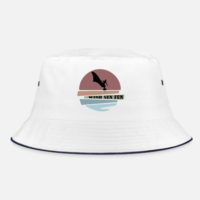 Wingfoil sunset Silhouette Bucket Hat