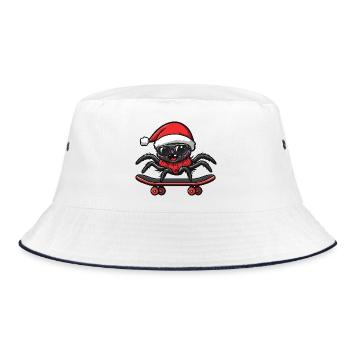 Tarentule Noël drôle - Bob - blanc/marine - Devant