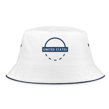 United States Arc Emblem - Bucket Hat - white/navy - Front