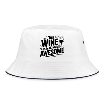 Le vin me rend génial - Bob - blanc/marine - Devant