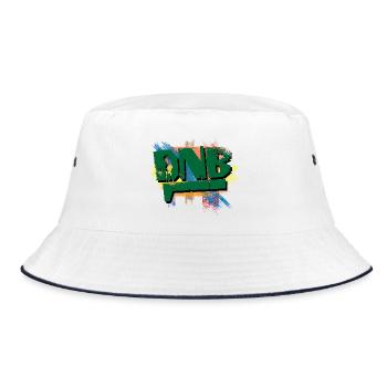 DNB Graffiti Burst - Bucket Hat - white/navy - Front