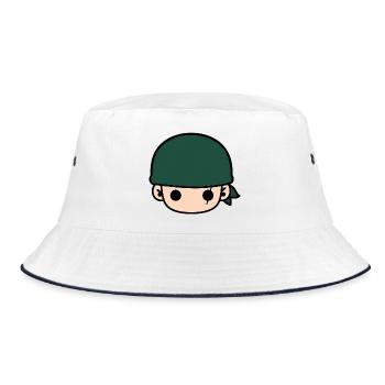 Mignon Zoro Pirate Bandana Tête Dessin Animé - Bob - blanc/marine - Devant