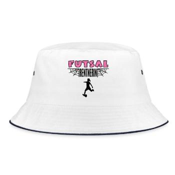 Futsal Pensioner Futsal Pensioner Retirement - Bucket Hat - white/navy - Front