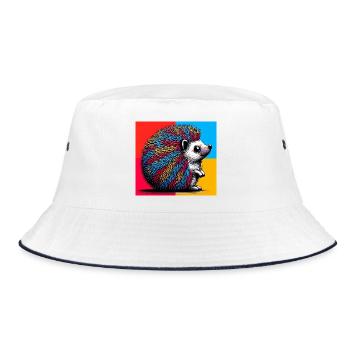 Igel - Bucket Hat - Weiß/Navy - Vorne