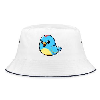 Joyeux oiseau bleu dessin animé - Bob - blanc/marine - Devant