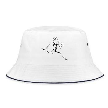 runner - Bucket Hat - white/navy - Front
