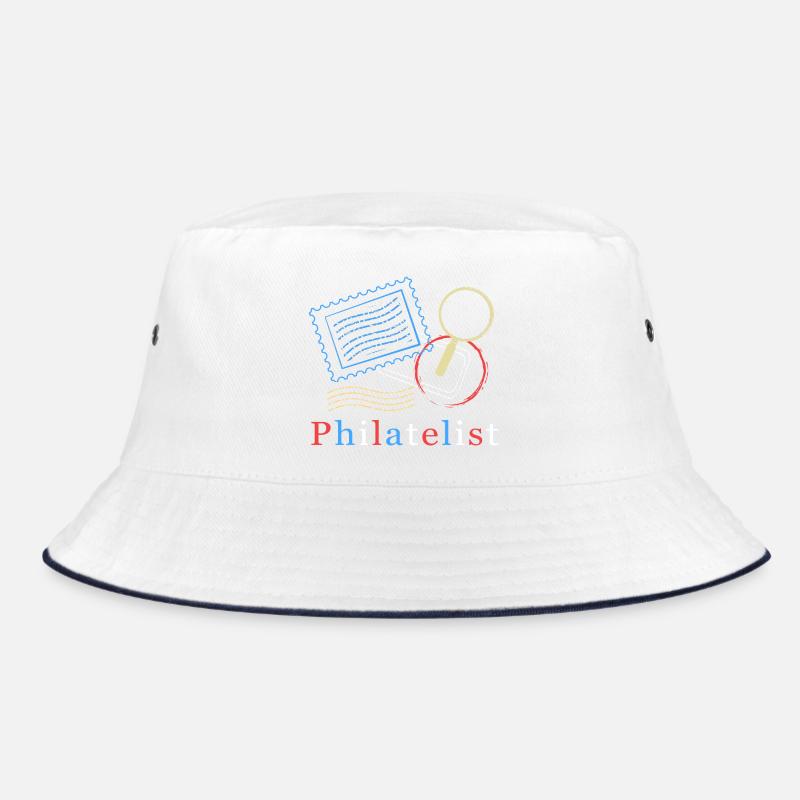 Briefmarkensammlung Philatelist Briefmarken Bucket Hat