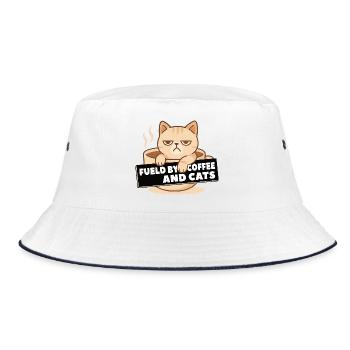 Alimenté par le café et la tasse de café pour chats - Bob - blanc/marine - Devant