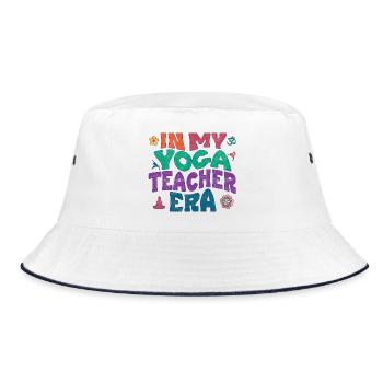 In my Yoga Teacher Era - Bucket Hat - white/navy - Front