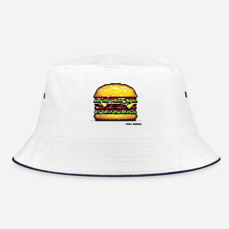 Pixel Hamburger Bucket Hat