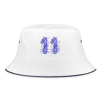 11_Zahl_Zen - Bucket Hat - white/navy - Front