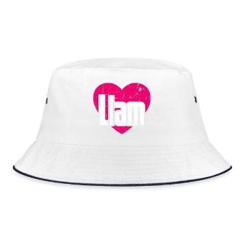 J’aime Liam Coeur rose J’aime Liam - Bob - blanc/marine - Devant