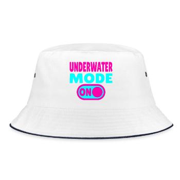 Underwater Mode ON - Bucket Hat - white/navy - Front