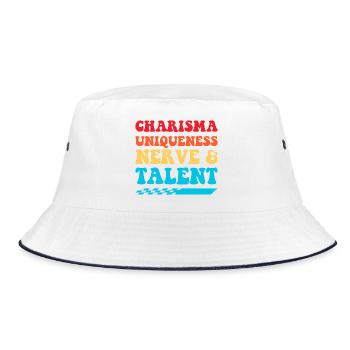 Charisma Uniqueness Nerve & Talent - Bucket Hat - white/navy - Front