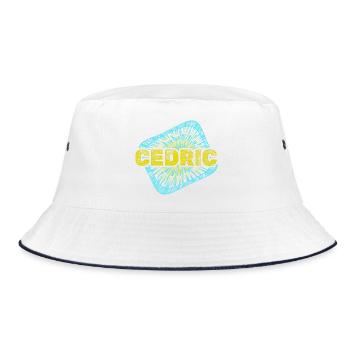 Cedric as leisure time - Bucket Hat - white/navy - Front
