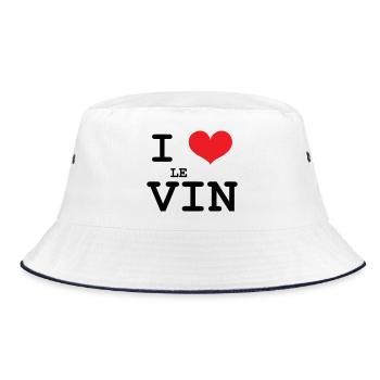 J’aime le vin / Alcool - Bob - blanc/marine - Devant