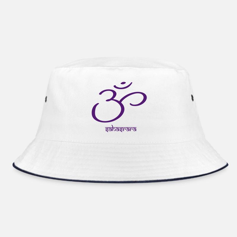 Symbole Pourpre du Chakra de la Couronne Sahasrara - Bob - blanc/marine