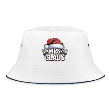 Weihnachten, Mrs. Claus - Bucket Hat - Weiß/Navy - Vorne