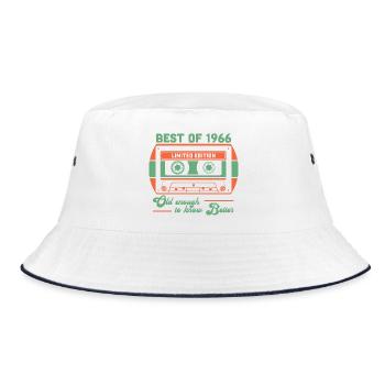 Das Beste von 1966 Alt genug, um es besser zu wissen - Bucket Hat - Weiß/Navy - Vorne