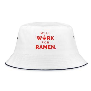 Ça marche pour le ramen – Drôle de prononcé alimentaire - Bob - blanc/marine - Devant
